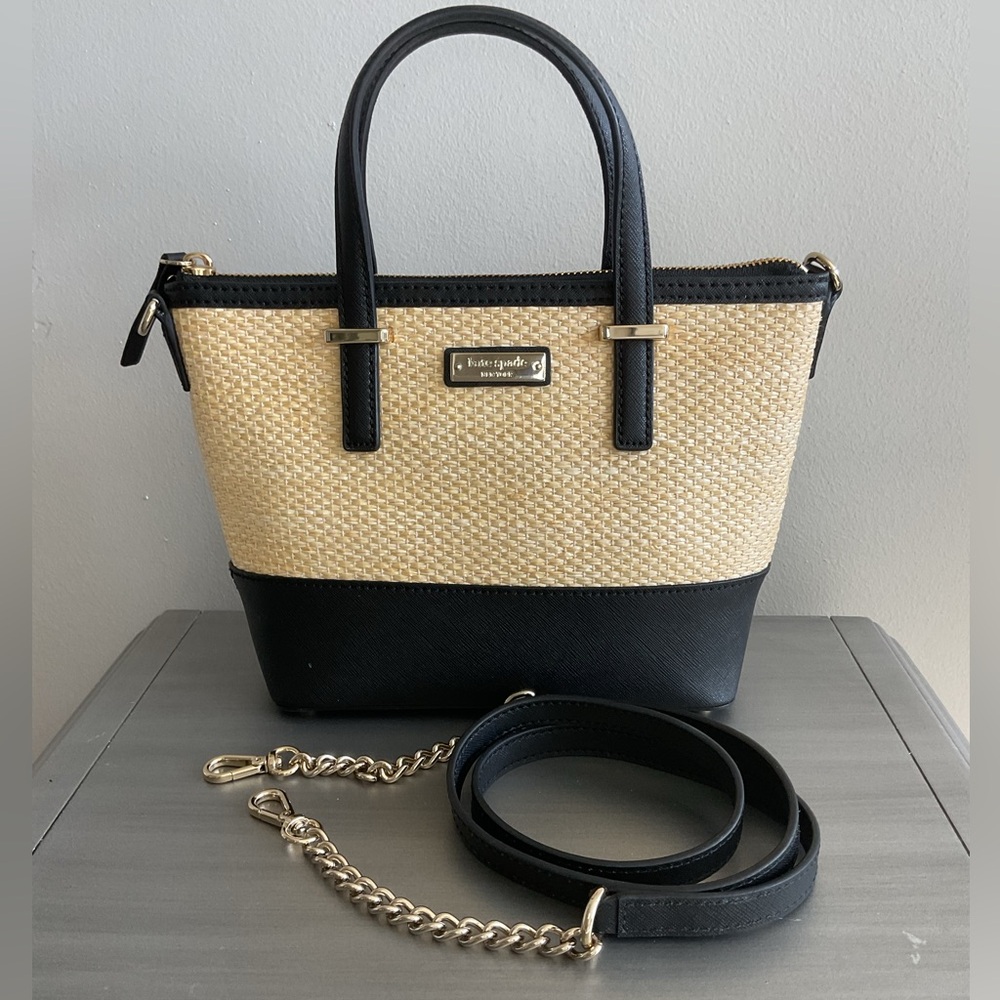 NWOT Kate Spade Wicker Straw Mini Harmony Daisy Crossbody Satchel Cedar Street